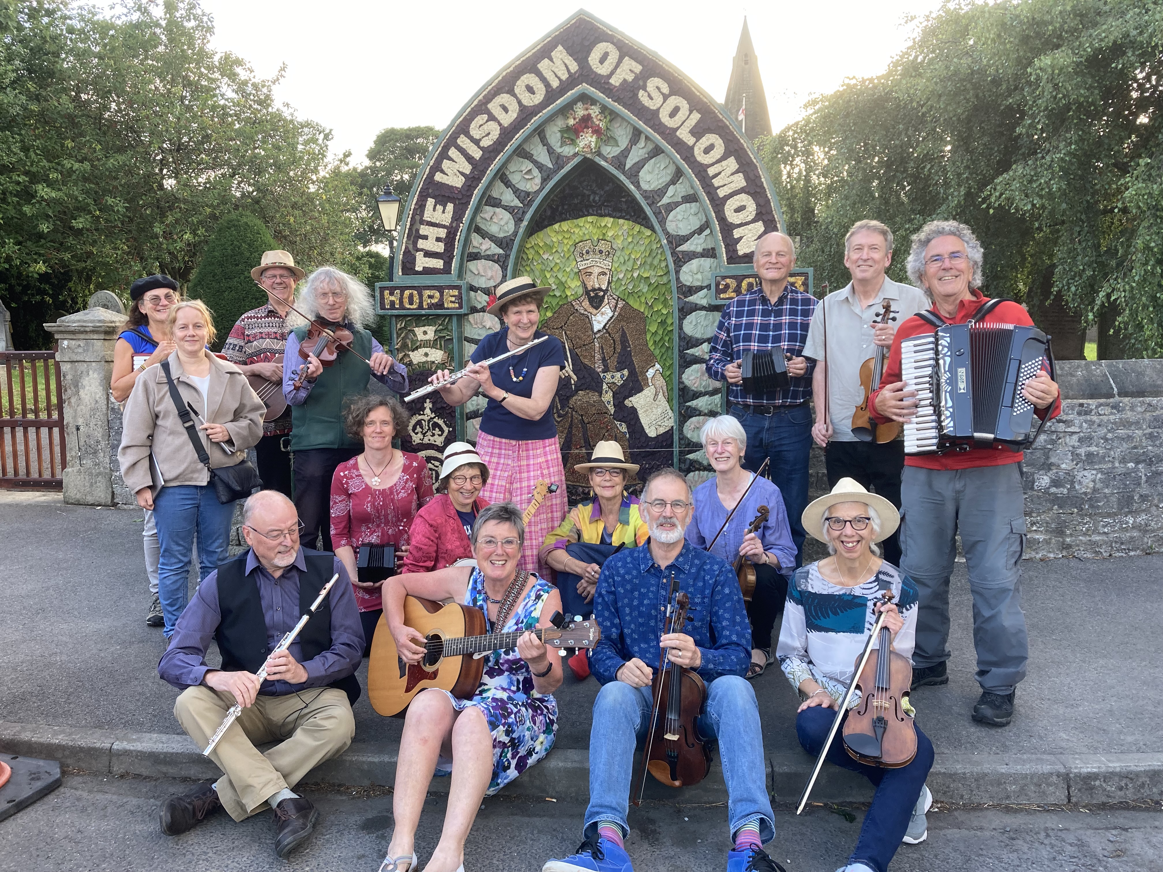 The band with a well dressing
